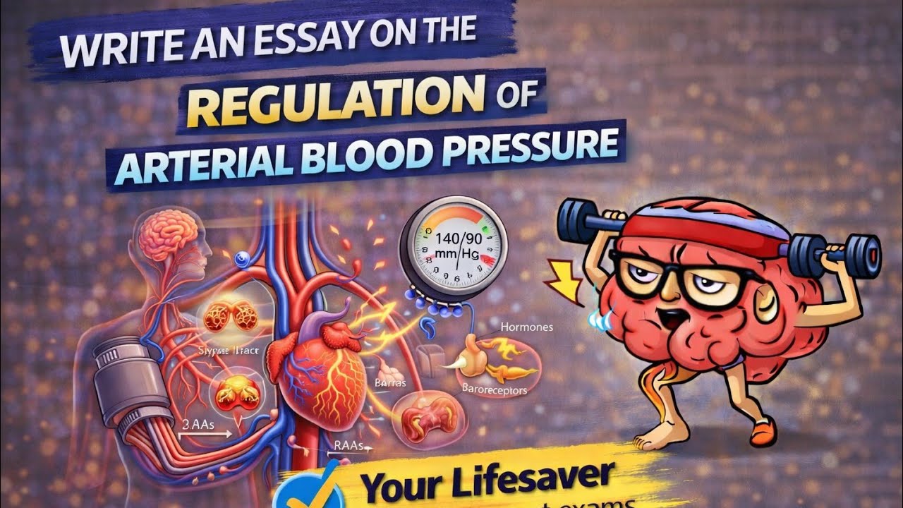 PQ/A: ESSAY ON THE REGULATION OF ARTERIAL BLOOD PRESSURE|| CVS