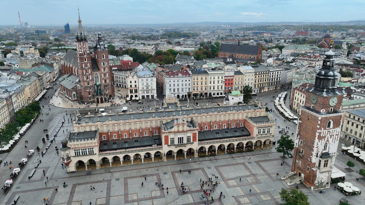 Kraków z drona | dniem i nocą | 4K