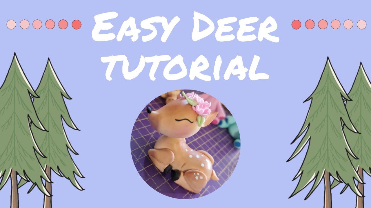 Easy fondant sugarpaste Deer cake topper tutorial