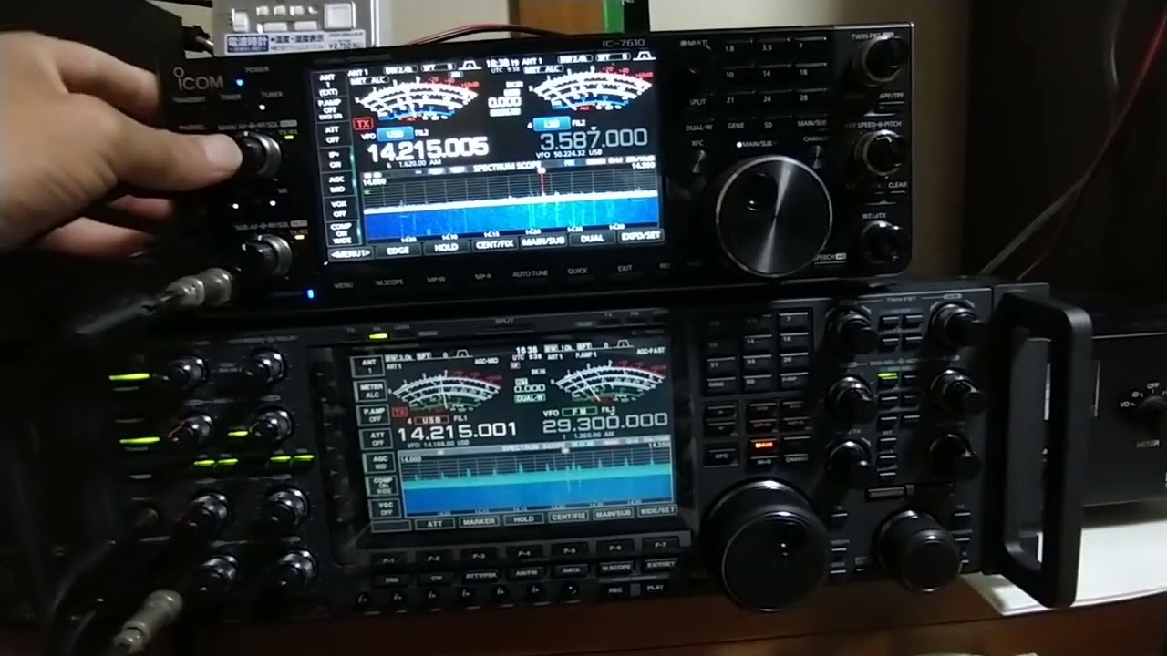 IC7800とIC7610のノイズブランカとノイズリダクションの比較