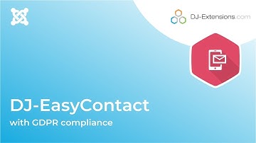 Free Joomla Contact form // DJ-EasyContact with GDPR compliance