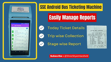 Android Handheld Bus Ticket Machine | Easily Manage Reports & Ticketing | Shree Shyam Handheld #bus