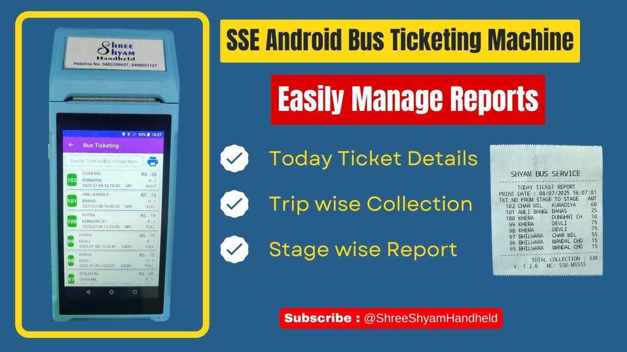 Android Handheld Bus Ticket Machine | Easily Manage Reports & Ticketing ...