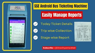 Android Handheld Bus Ticket Machine | Easily Manage Reports & Ticketing | Shree Shyam Handheld #bus screenshot 2