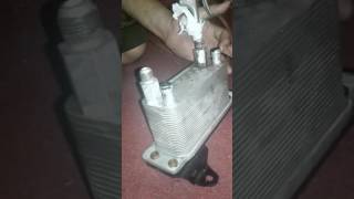 Failed transmission cooler on a 2003 Dodge diesel