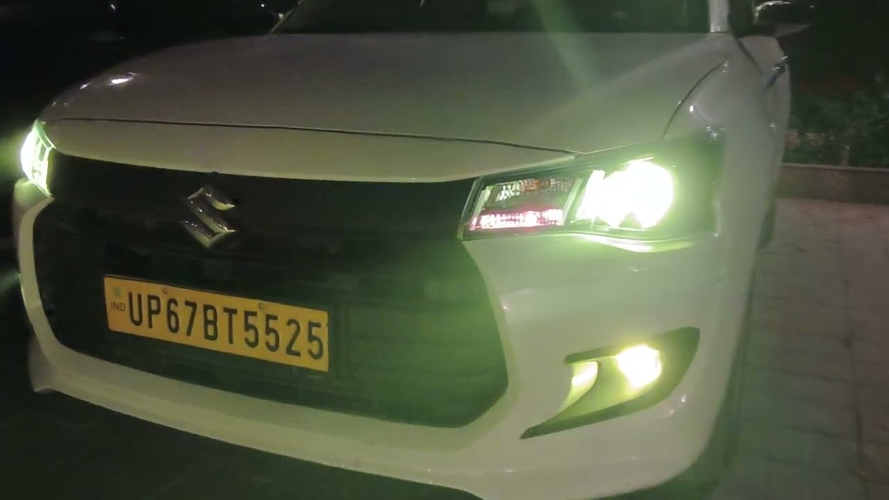 Dzire🚗Tour S CNG Projector Light Upgrade 🔥 | 🤍 + 🟡 Fog Light | Luminous Setup Review🤗