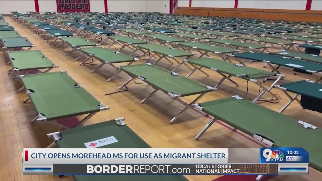 City migrant center housing 300 people per night - YouTube