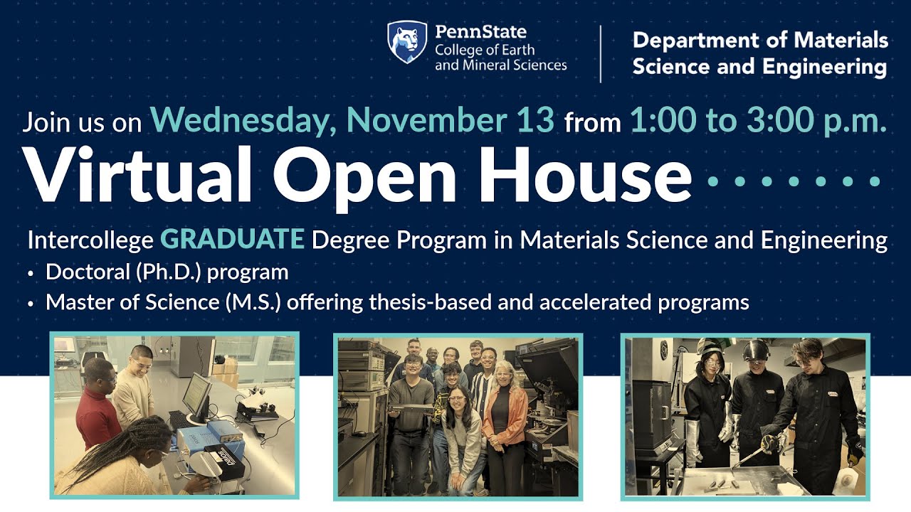 2024 Penn State IGDP MatSE Graduate VIRTUAL Open House