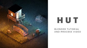 Isometric hut | process video | blender 2.81 | tutorials with textures