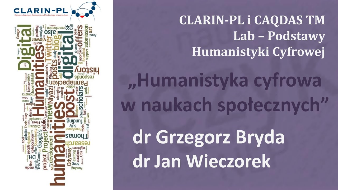 Podstawy Humanistyki Cyfrowej: Humanistyka cyfrowa w naukach
