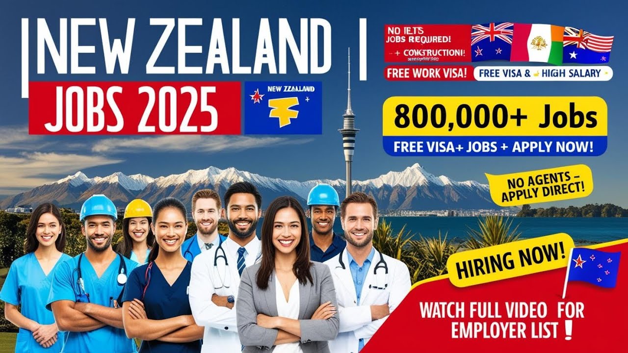 🇳🇿 New Zealand Hiring in 2025 | High-Paying Jobs & Free Visa – Apply ...