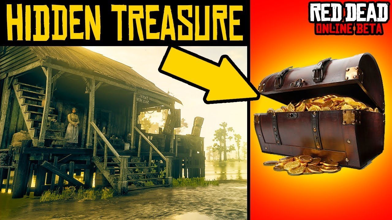HIDDEN SWAMP GOLD CHEST in Red Dead Online! EASY MONEY in RDR2 ONLINE
