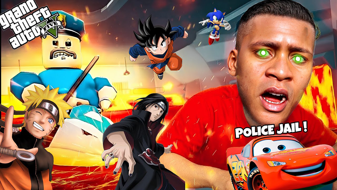 Franklin & Shinchan ESCAPE LAVA FLOOD in Barry’s Prison!