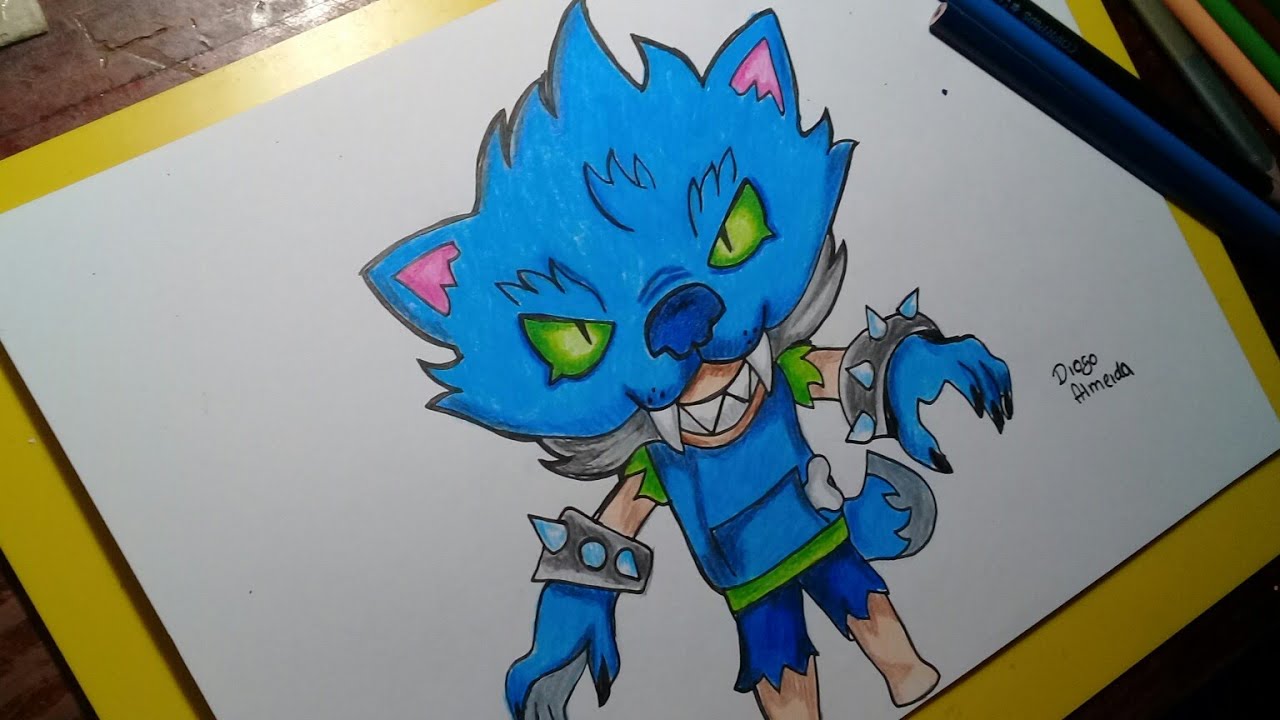 Tutorial Como Colorir Pintar O Leon Lobisomem Do Brawlstars Passo A Passo Youtube - desenho do lion do brawl stars para imprimir