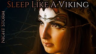 Sleep Like a Viking: Black Screen Thunderstorm, Fire, Rain Sounds for Sleeping, Pink Noise, ASMR 10H