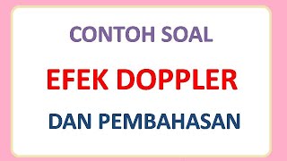 Examples of Doppler effect questions and their discussion