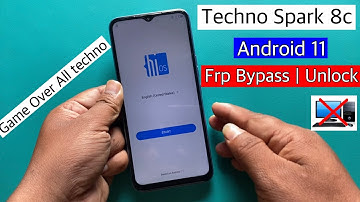 Tecno Spark 8c (KG5K) Frp Bypass without Pc || tecno spark 8c android 11 remove google lock ||