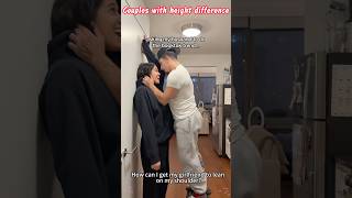 When there’s a big height gap with your partner 😆❤️#TallAndShort #CoupleGoals #Heartwarming#couple