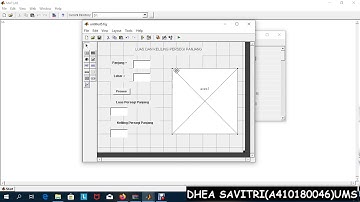 Luas dan keliling persegipanjang dengan gui matlab