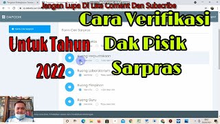 Cara Verifikasi Pengajuan Dak Fisik Sarpras Tahun 2022