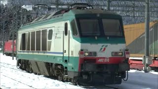 2018-02-15 Inverno a Tarvisio Boscoverde 2/8 - Arrivi, partenze e manovre nello scalo friulano