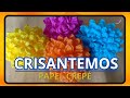 Crisantemos con papel crepe