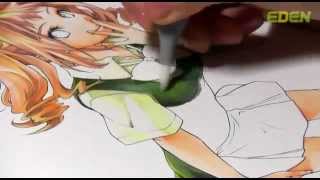 水瀬マユ先生 むすんでひらいて カバーイラスト彩色動画 Youtube