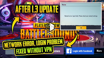 🔥After 1.3.0 Update Pubg Mobile Network Error,Login Failed Fix | Pubg Login Problem Network Error |
