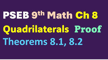 9th Math Chapter 8 Quadrilaterals Proofs of Theorems 8.1 and 8.2
