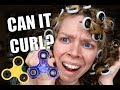 CAN IT CURL? FIDGET SPINNERS | CURLING MY HAIR WITH FIDGET SPINNERS?