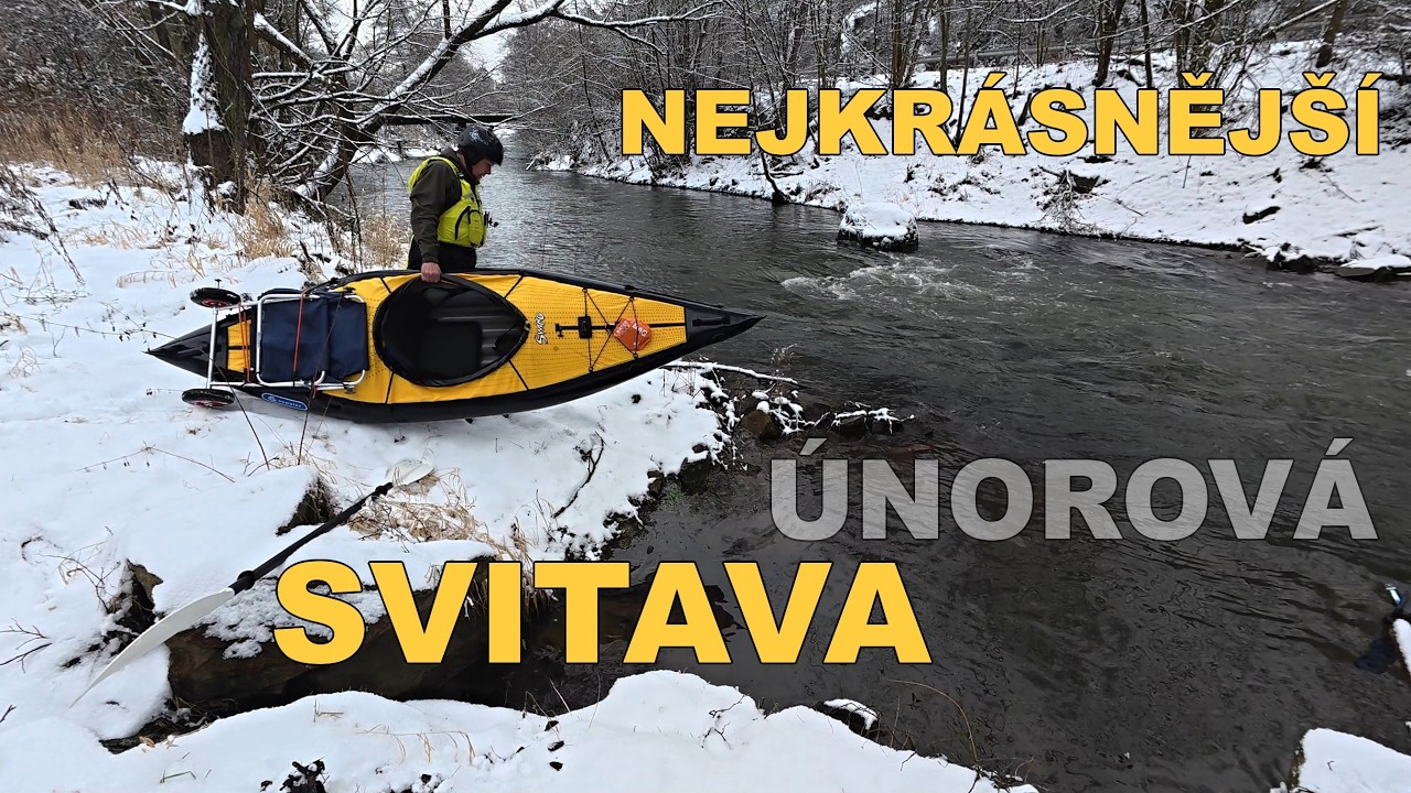 Nejkrásnější únorová Svitava-kajak Swing-maso na pánvi