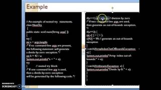 Nested try Statement in Exception Handling