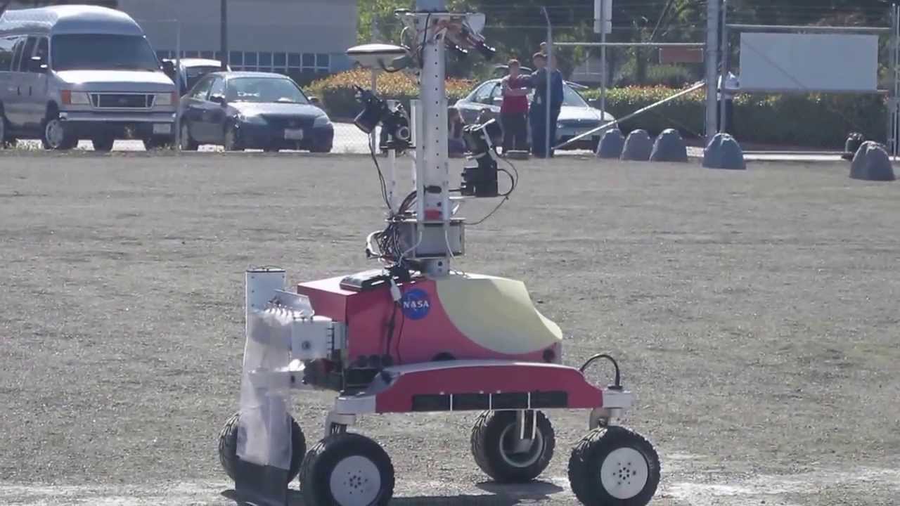 Luca Parmitano Testing the K10 Rover From ISS