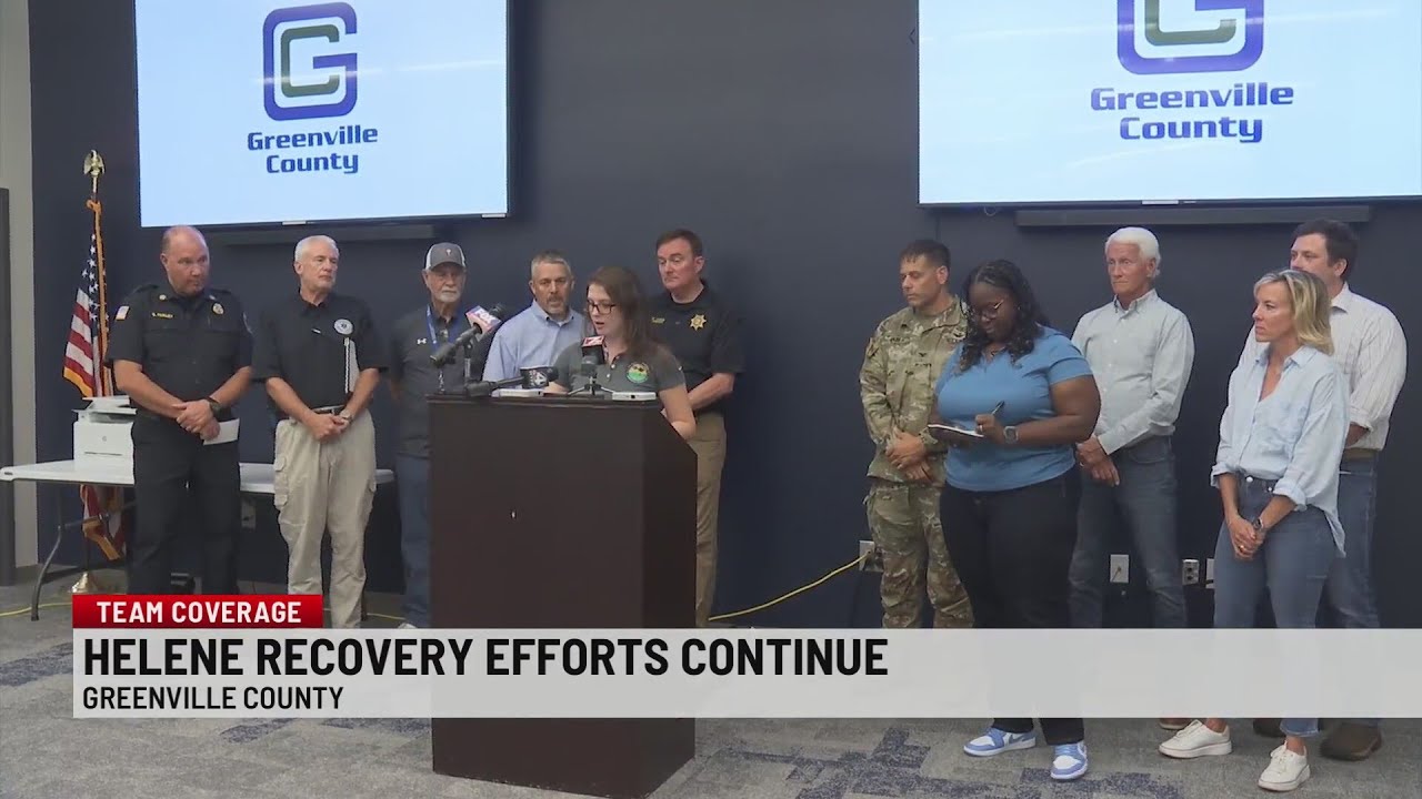 Greenville Co. gives update on power restoration, cleanup efforts - YouTube