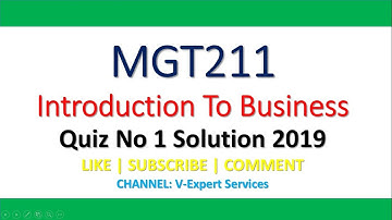MGT211-Introduction To Business Quiz No 1 Solution 2019