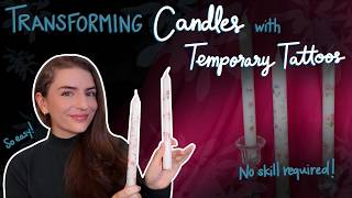 Transforming Candles With Temporary Tattoos So Easy Craft With Me