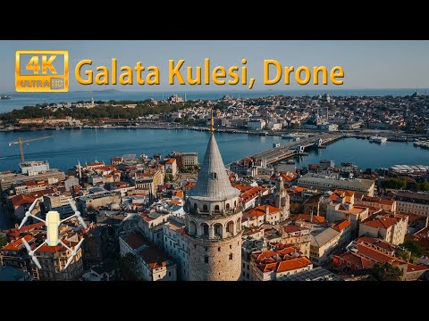 Galata Tower, Istanbul, Turkey (4k Ultra HD) Drone By Aslan özcan