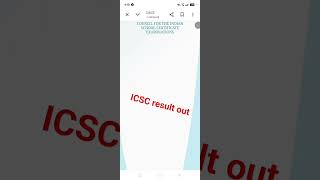 ICSC result out 10th and 12th class