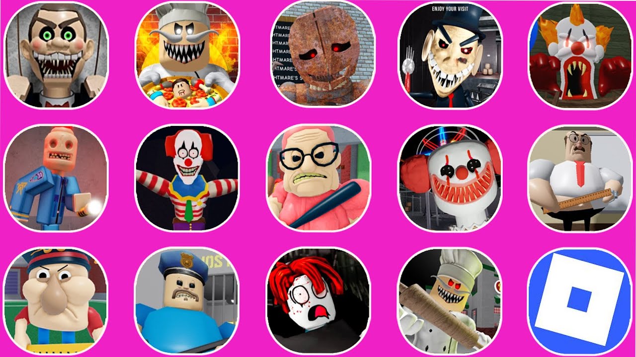 Roblox,Escape Papa Pizza's Pizzeria!,Escape Mr Funny's ToyShop!,SIREN COP'S PRISON!...