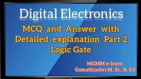Digital Electronics MCQ and Answer with Detailed explanation