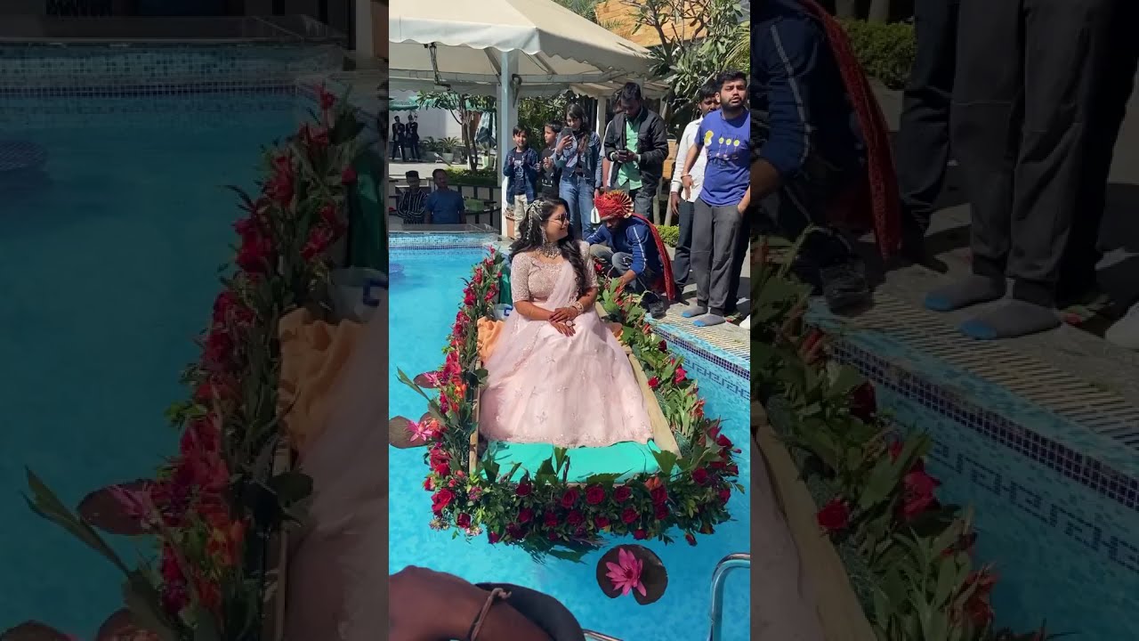 Unique Pool Bride entry 2021 | First time in india | Galaxy Events.