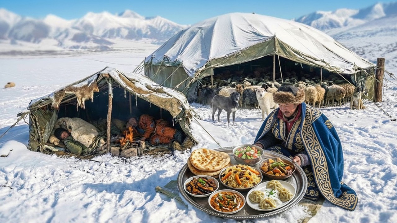 SURVIVING AS A SHEPHERD IN AFGHANISTAN’S COLDEST REGION | EXTREME WINTER MEAT COOKING