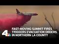 Brush fire burning near LA-San Bernardino County border
