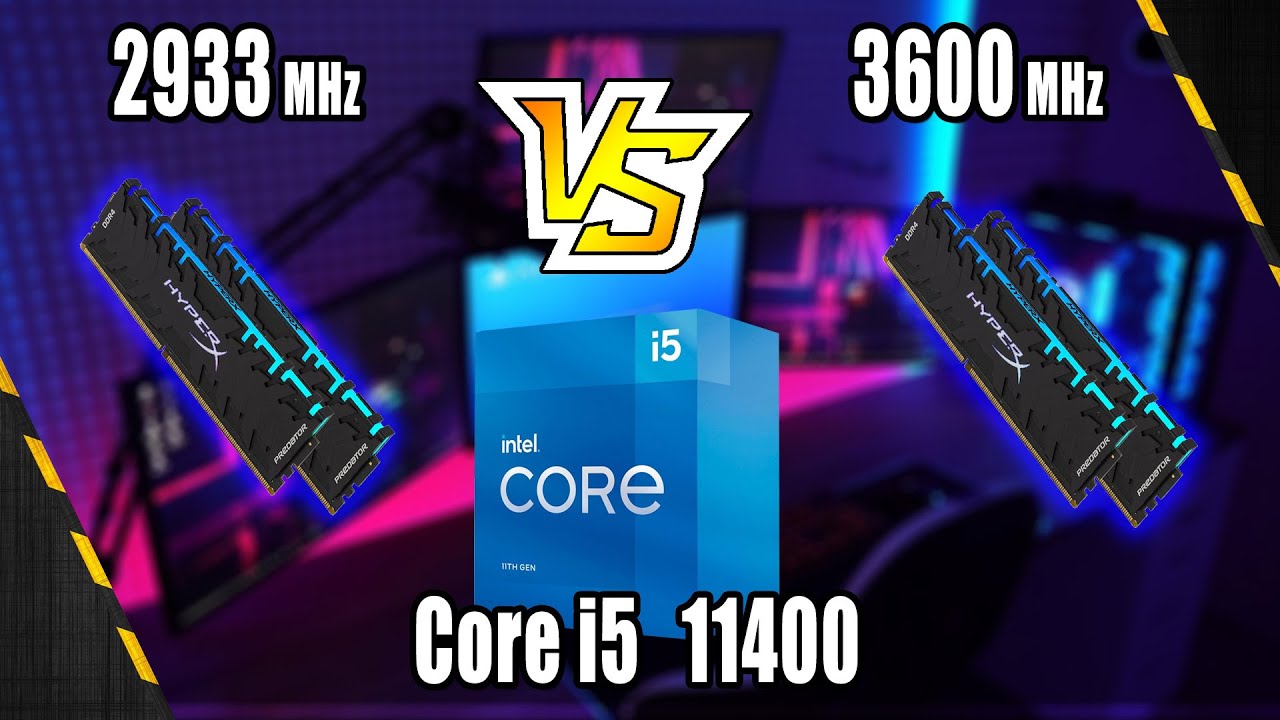 Core I5 11400 2933MHz Vs 3600MHz RAM Speed Gaming Performance 