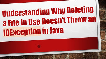 Understanding Why Deleting a File In Use Doesn
