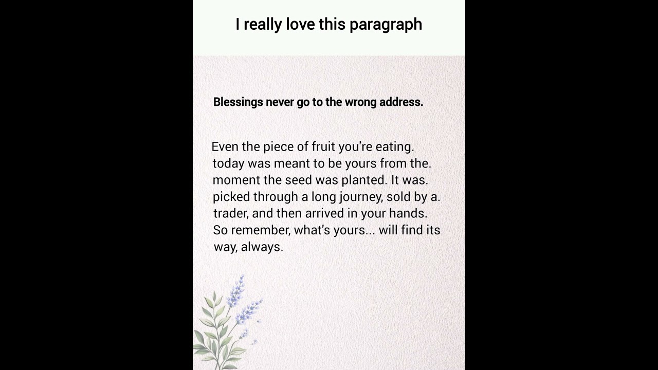 Blessings Never Go to the Wrong Address 💫 | Powerful Motivational Lines