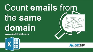 Count email addresses from the same domain in Excel