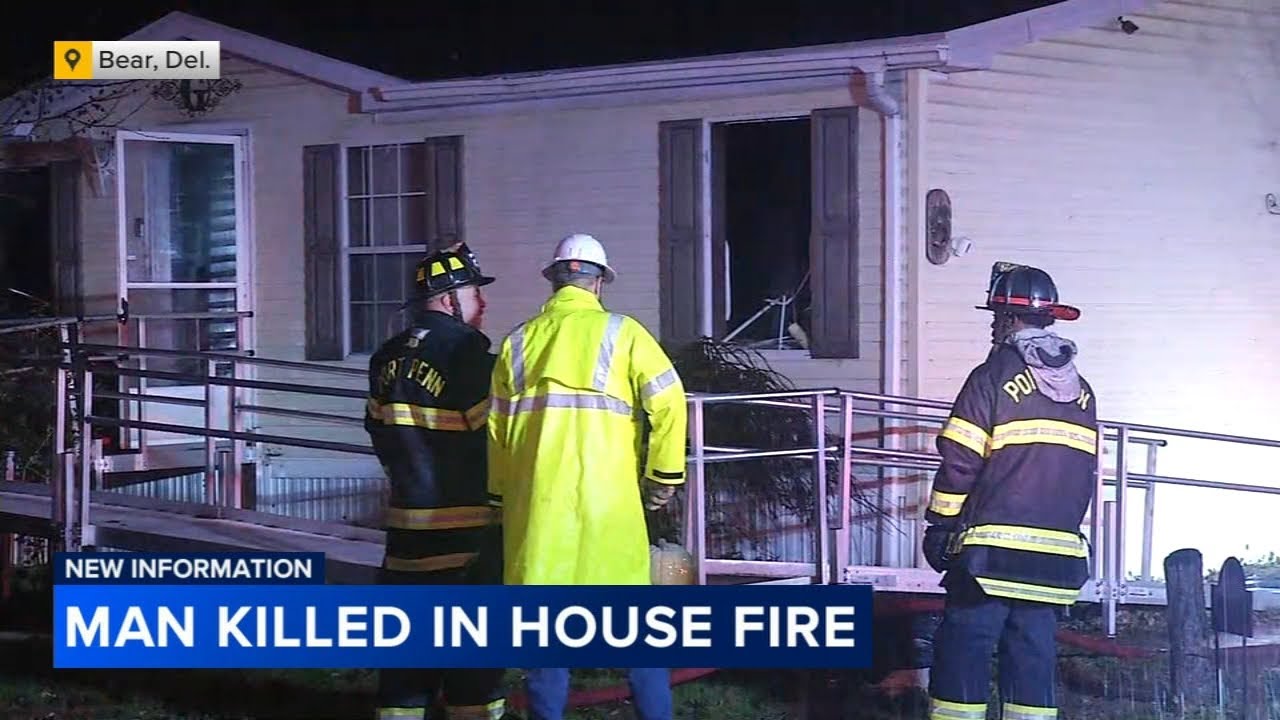 Man dies after being pulled from burning home in Delaware - YouTube