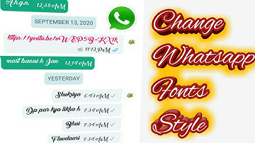 Change Whatsapp Font style 2020 || HOW TO CHANGE WHATSAPP FONT STYLE