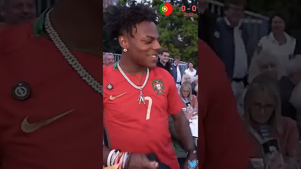 IShowSpeed and his support for Palestine with his FC Palestina shirt at the Portugal🇵🇸